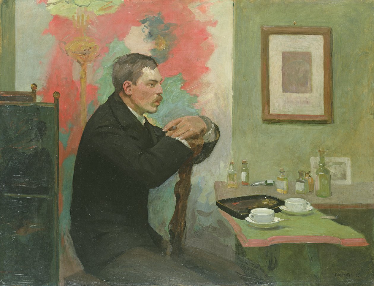 Ang Pintor na si Julius Wohlers sa kanyang Studio, 1895 finn tekijältä Alfred Mohrbutter