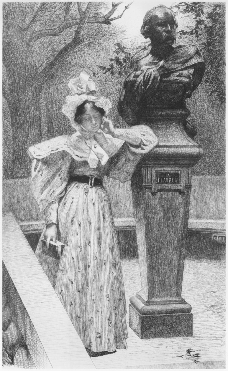 Emma Bovary, etukappale, kuvitus Gustave Flaubertin (1821-80) "Madame Bovarysta" kaivertanut Carlo Chessa (1855-1925) 1905 tekijältä Alfred Paul Marie Richemont