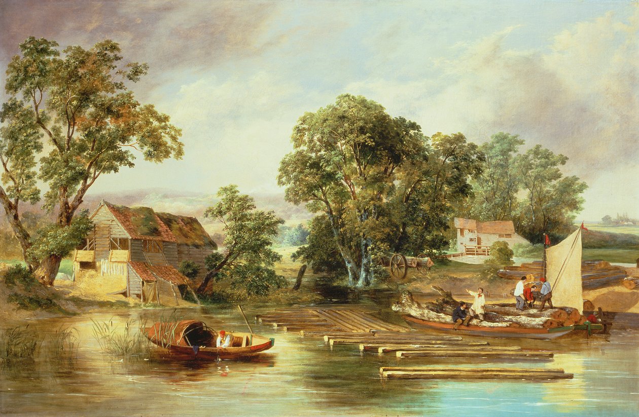 Taverhamin paperitehdas, Norfolk, 1839 tekijältä Alfred Priest