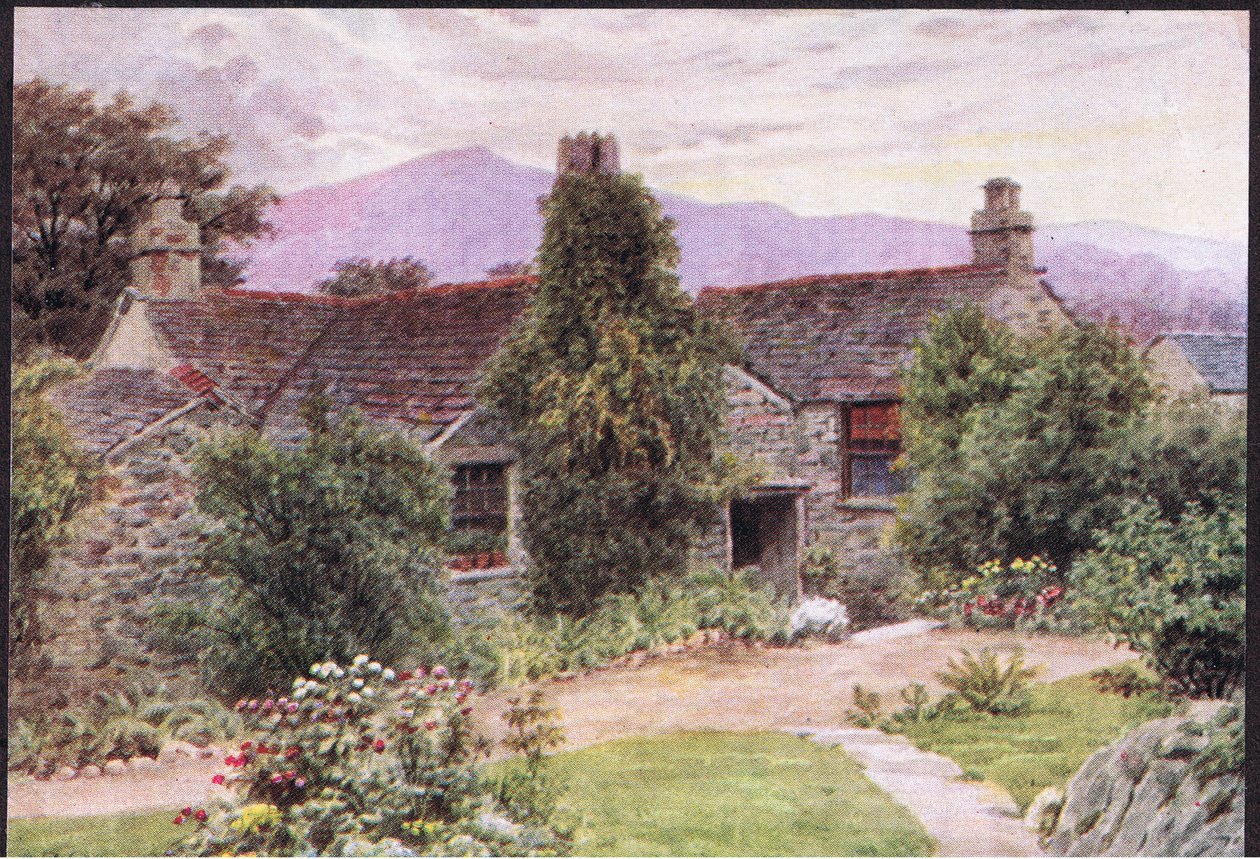 Dove Cottage, Grasmere, julkaisusta The Cottages and the Village Life of Rural England, Dent & Sons Limited, 1912. tekijältä Alfred Robert Quinton