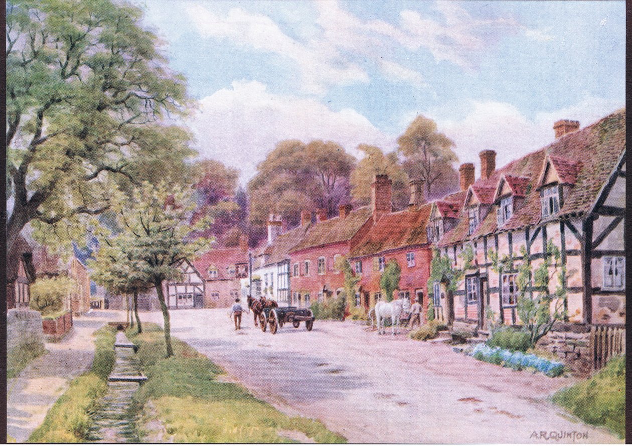 Elmley Cottage, Worcester, julkaisusta The Cottages and the Village Life of Rural England, Dent & Sons Limited, 1912. tekijältä Alfred Robert Quinton
