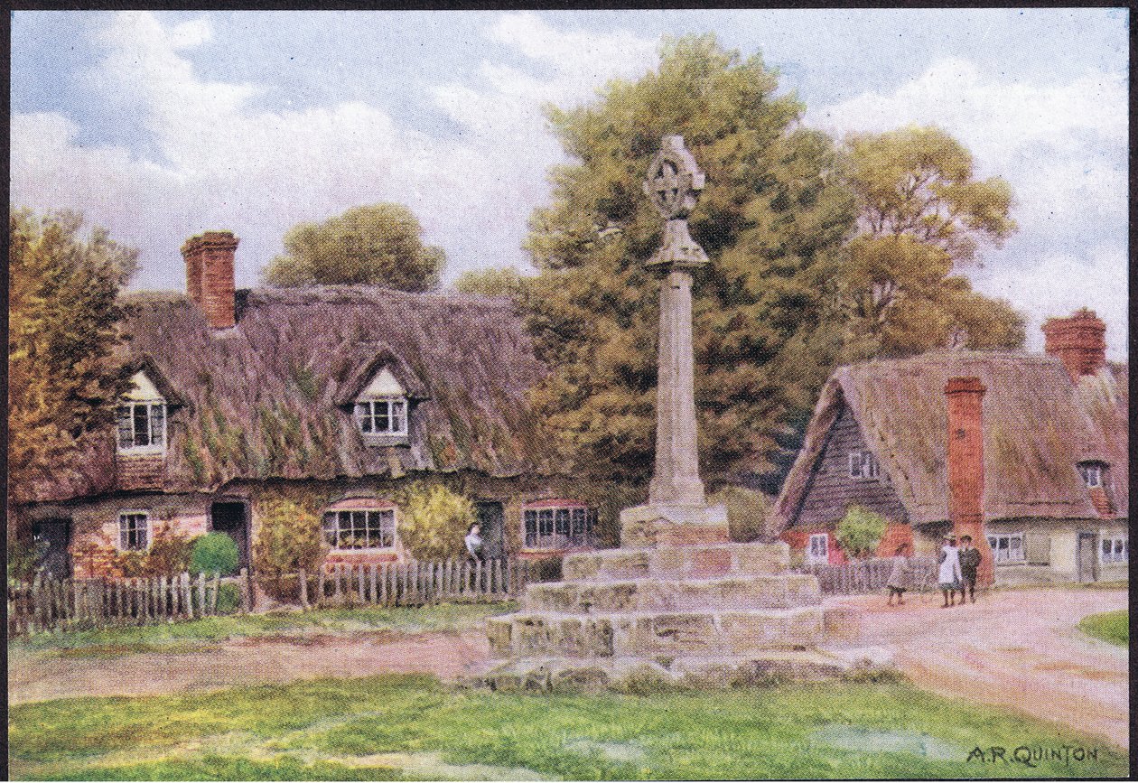 Long Wittenham, Berkshire, julkaisusta The Cottages and the Village Life of Rural England, Dent & Sons Limited, 1912. tekijältä Alfred Robert Quinton