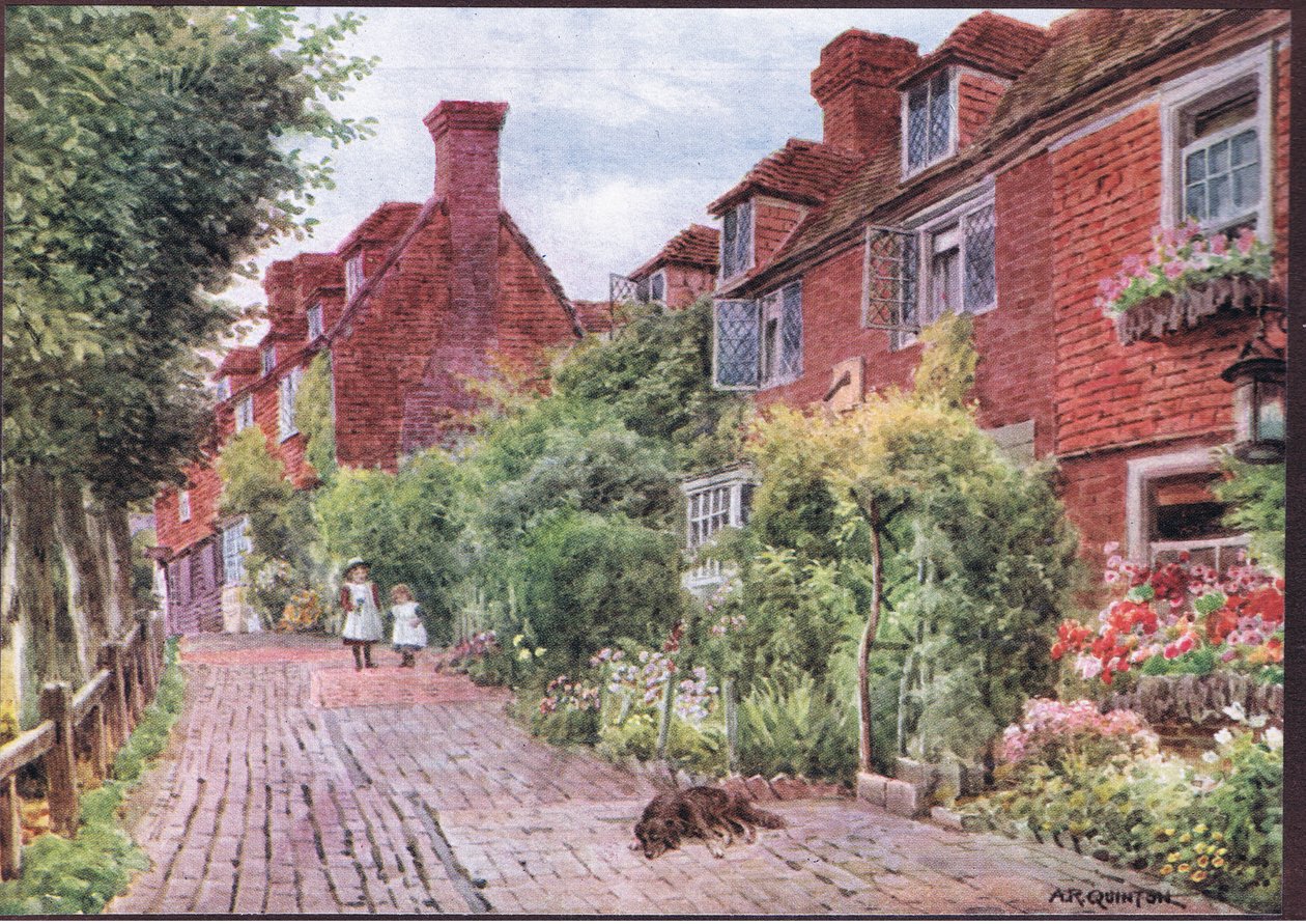 The Walks, Groombridge, Kent, teoksesta The Cottages and the Village Life of Rural England, julkaisija Dent & Sons Limited, 1912. tekijältä Alfred Robert Quinton