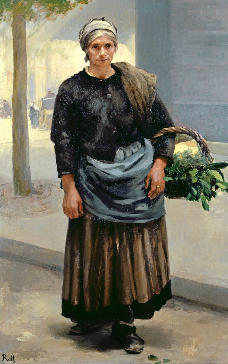 Marianne Orfrey, vihannesmyyjä tekijältä Alfred Roll