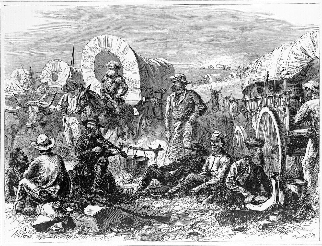 Pilgrims of the Plains, pubi. 1871 tekijältä Alfred Rudolph Waud