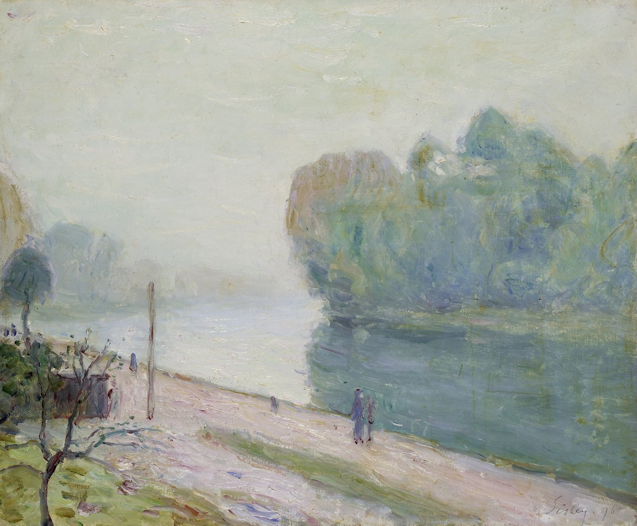 Loing-joen mutka, 1896 tekijältä Alfred Sisley