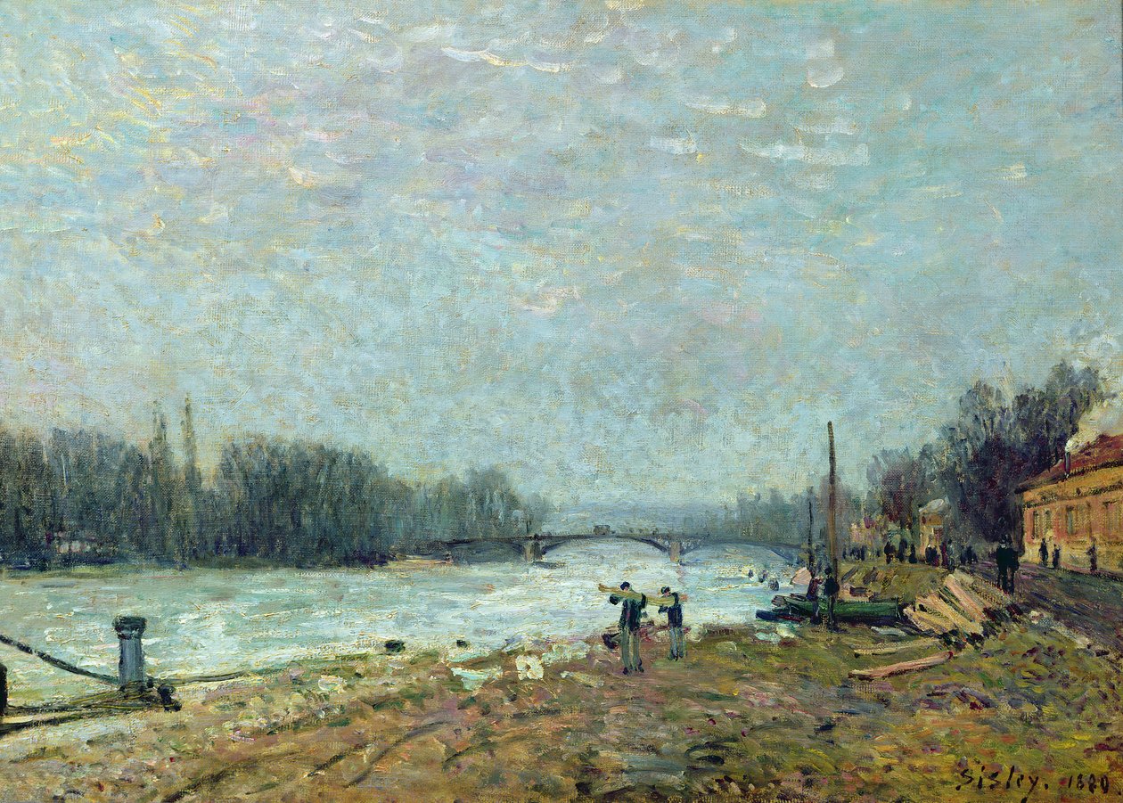 Sulan jälkeen Seine Suresnesin sillalla, 1880 tekijältä Alfred Sisley