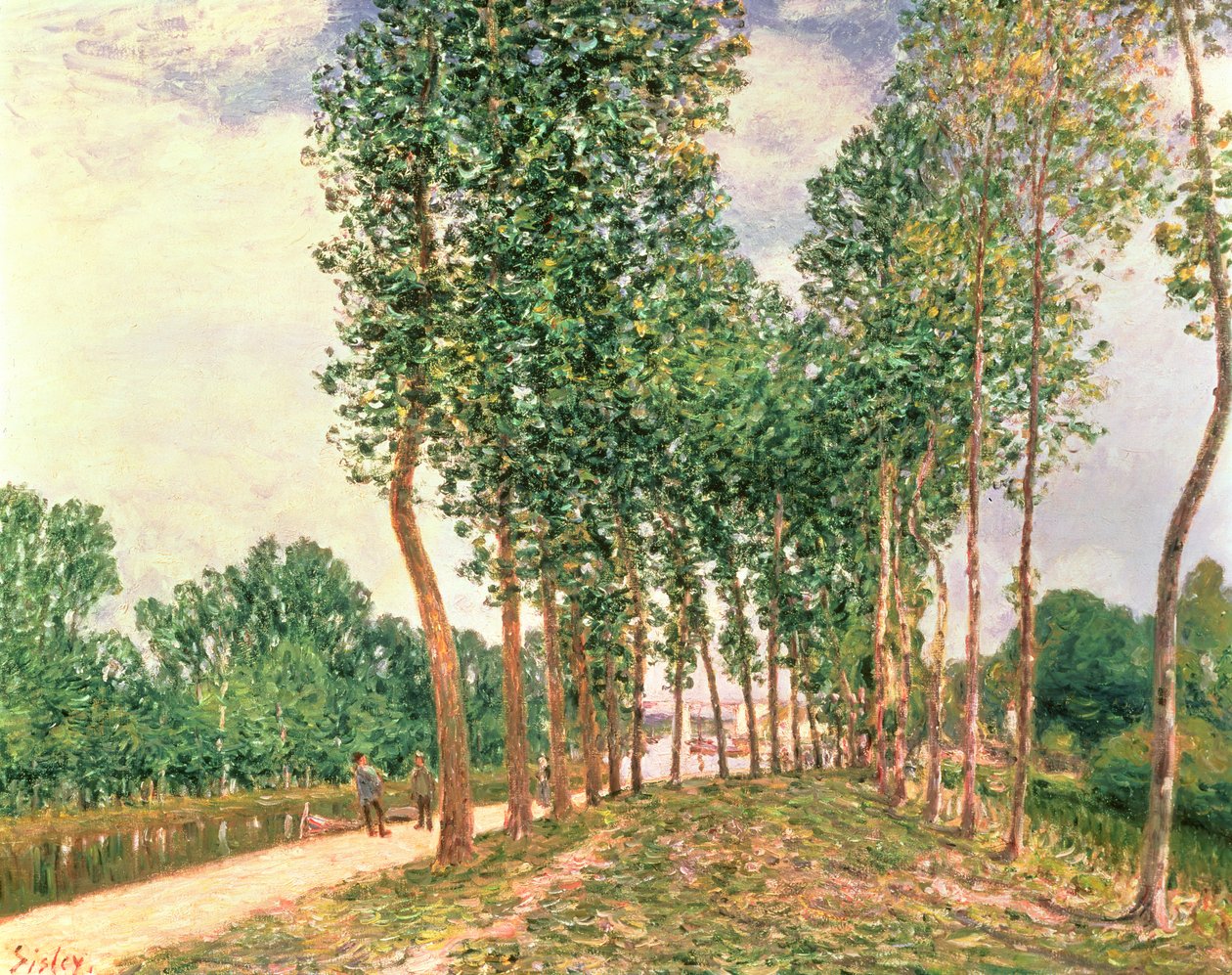 Loing-joen rannat, Moretin lähellä tekijältä Alfred Sisley