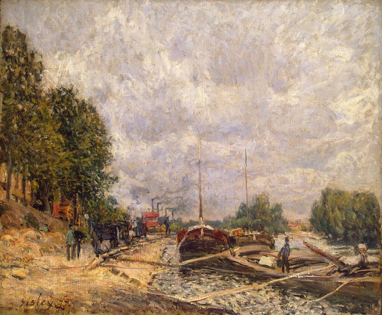 Proomut Billancourtissa tekijältä Alfred Sisley