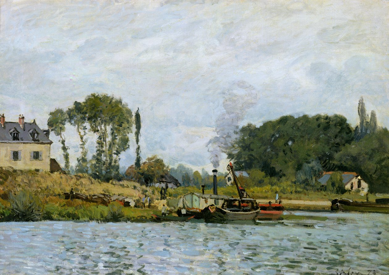 Veneitä Bougivalin sulkulla, 1873 tekijältä Alfred Sisley