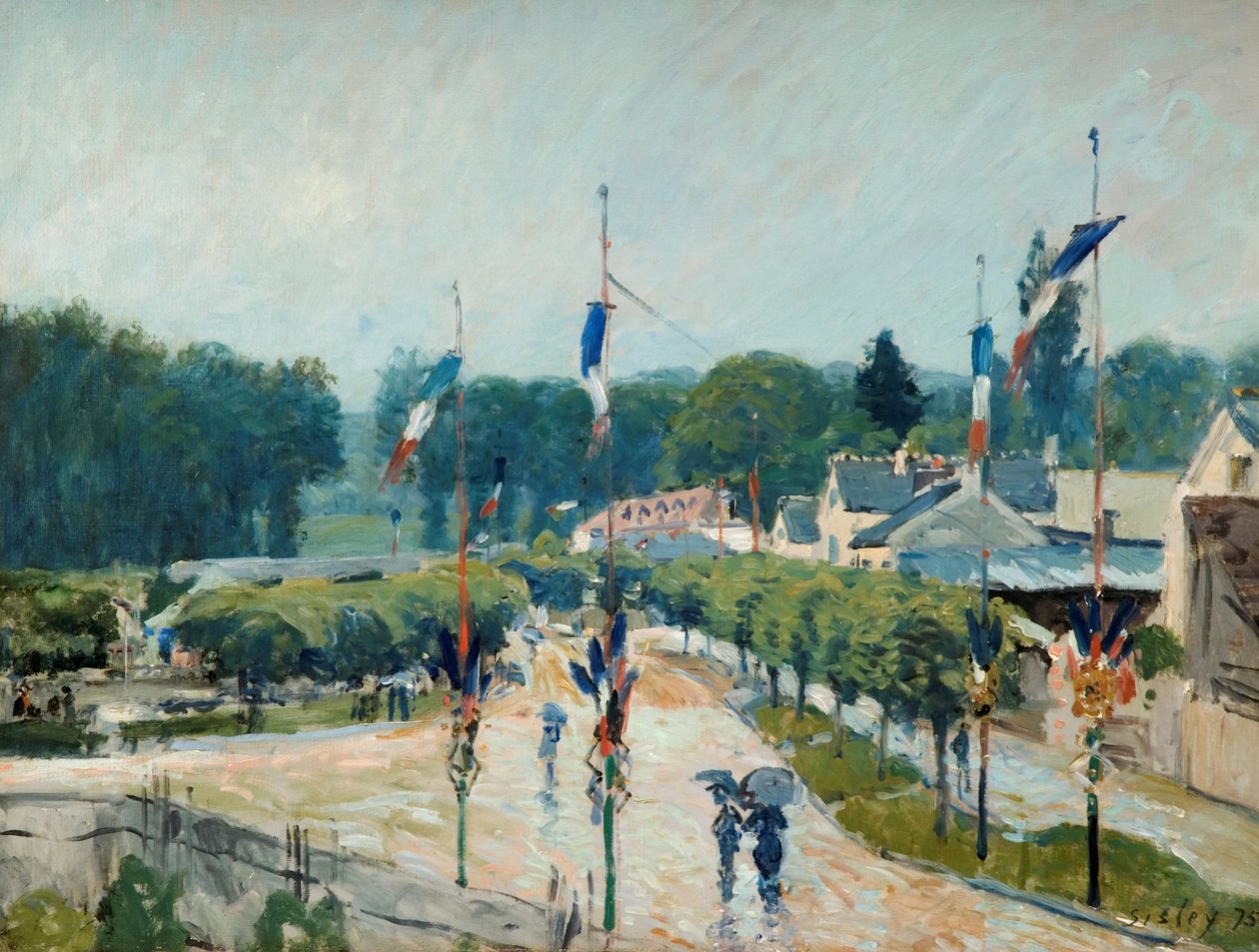 Neljästoista heinäkuuta Marly-le-Roissa 1875 tekijältä Alfred Sisley