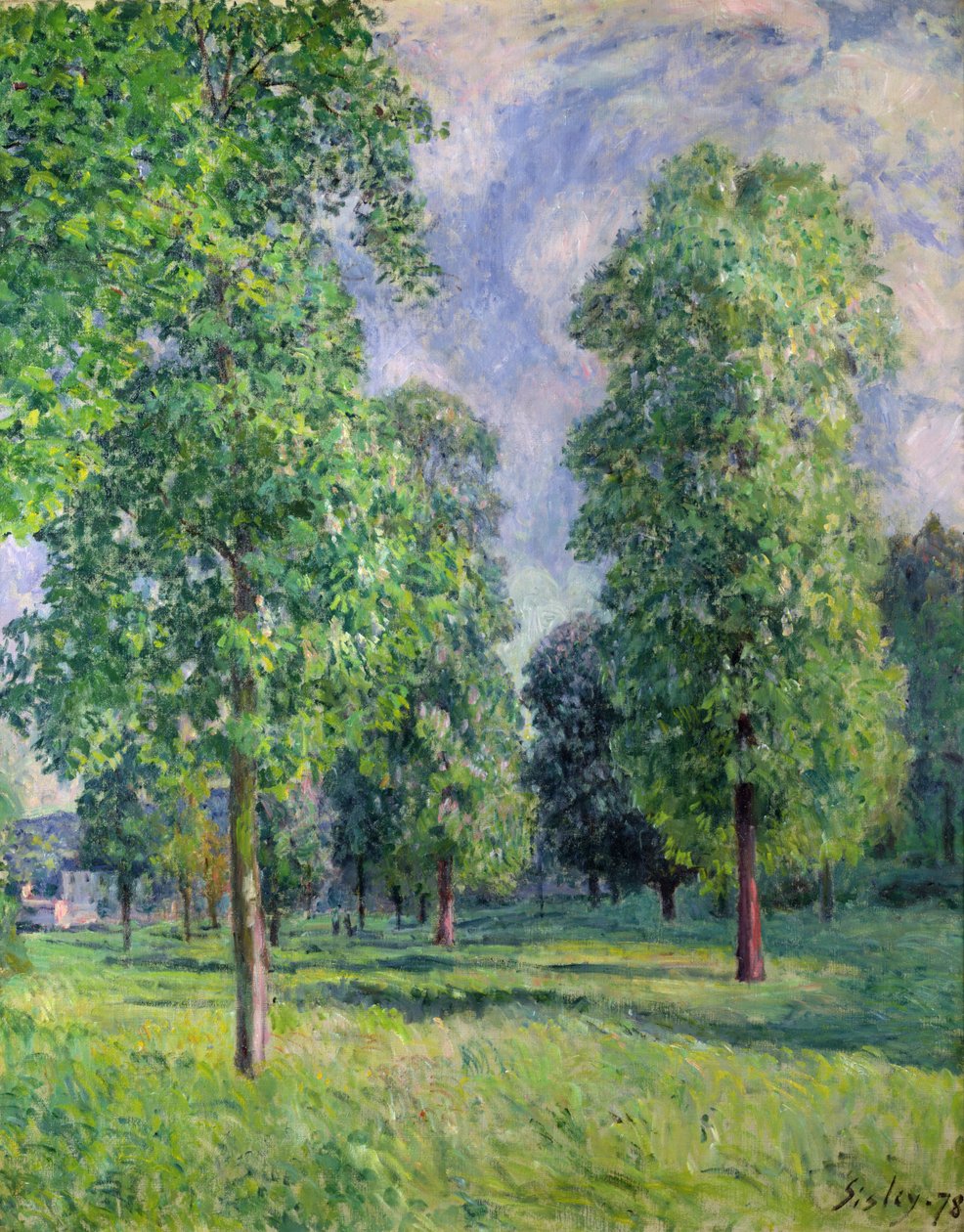 Maisema Sevresissä, 1878 tekijältä Alfred Sisley