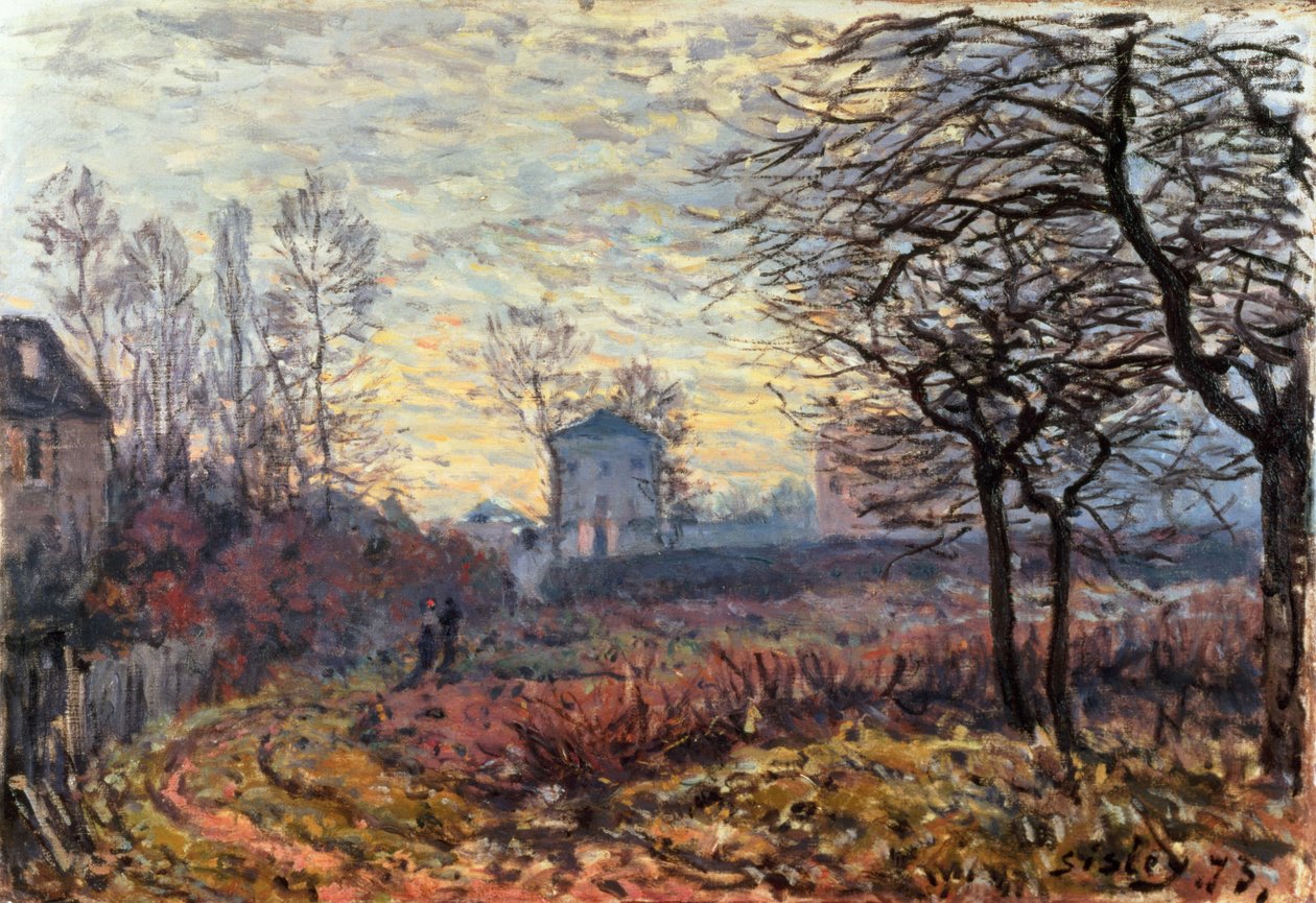 Maisema lähellä Louveciennesiä, 1873 tekijältä Alfred Sisley