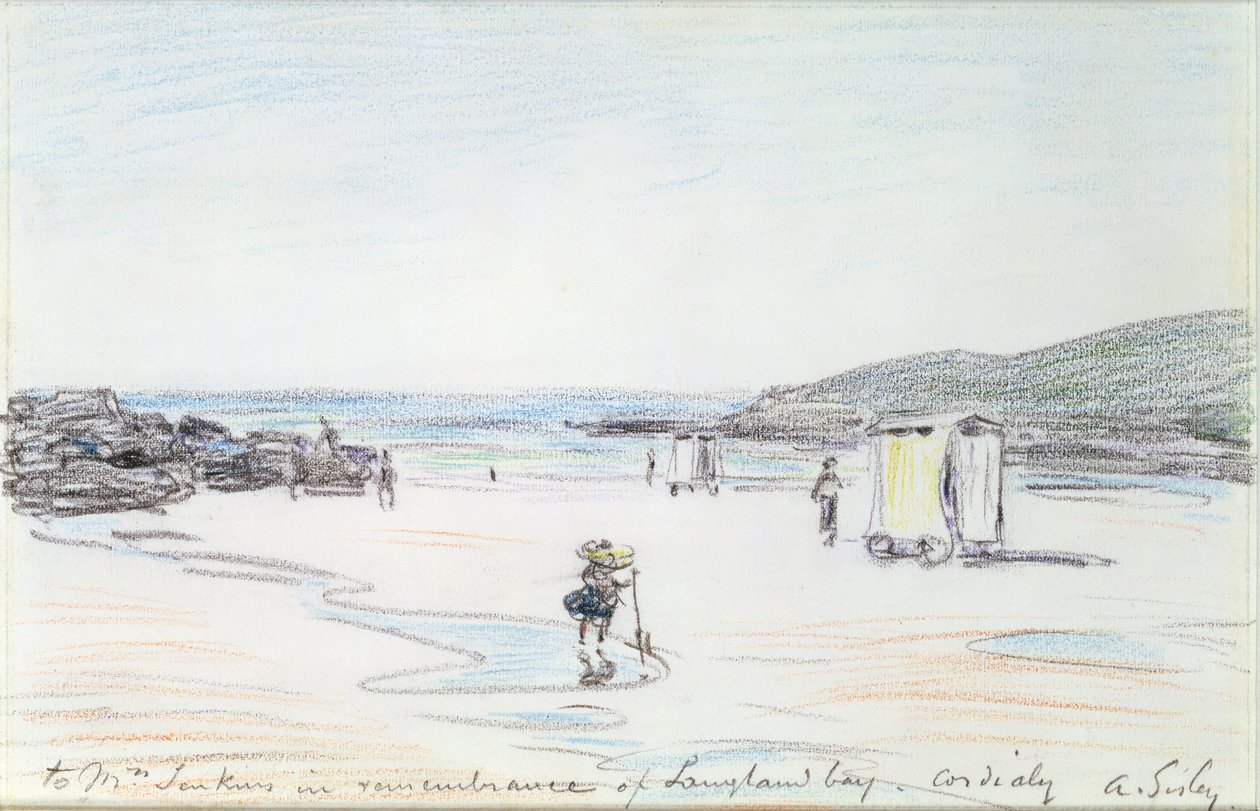 Langland Bay, 1897 (liitu) tekijältä Alfred Sisley