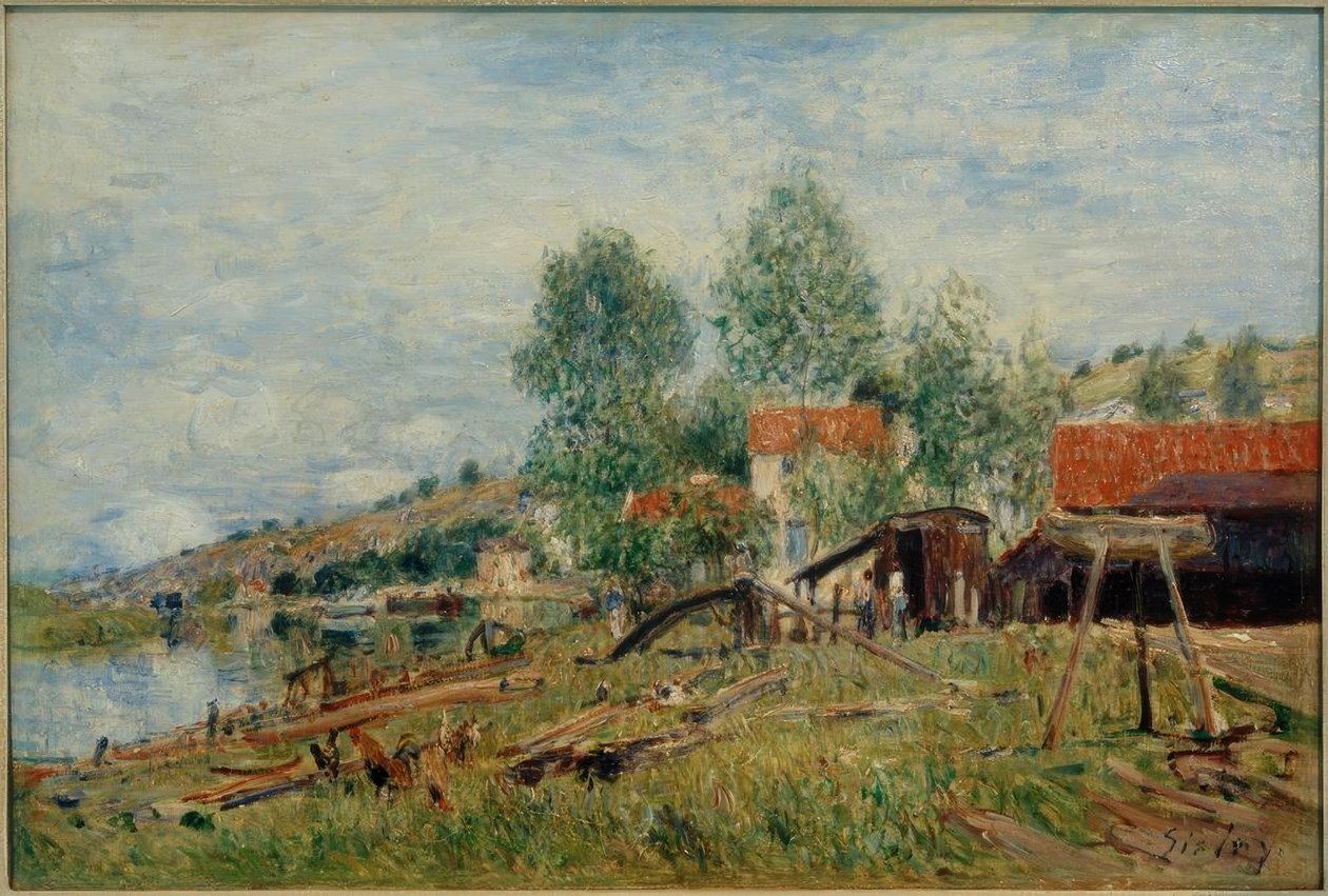 Le chantier à St. Mammès tekijältä Alfred Sisley