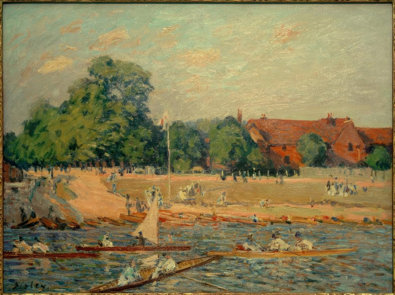 Les Régates à Hampton Court tekijältä Alfred Sisley