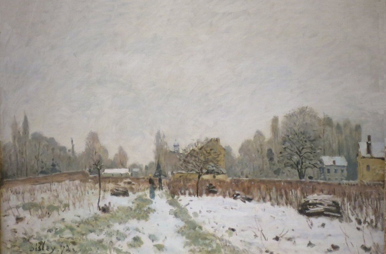 Louveciennes lumessa tekijältä Alfred Sisley