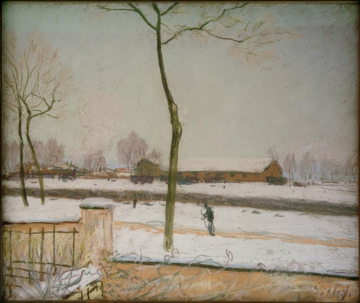 Moret - Paysage d’hiver tekijältä Alfred Sisley