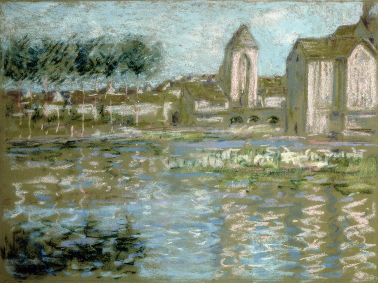 Moret-sur-Loing, n. 1890 (pastelli) tekijältä Alfred Sisley