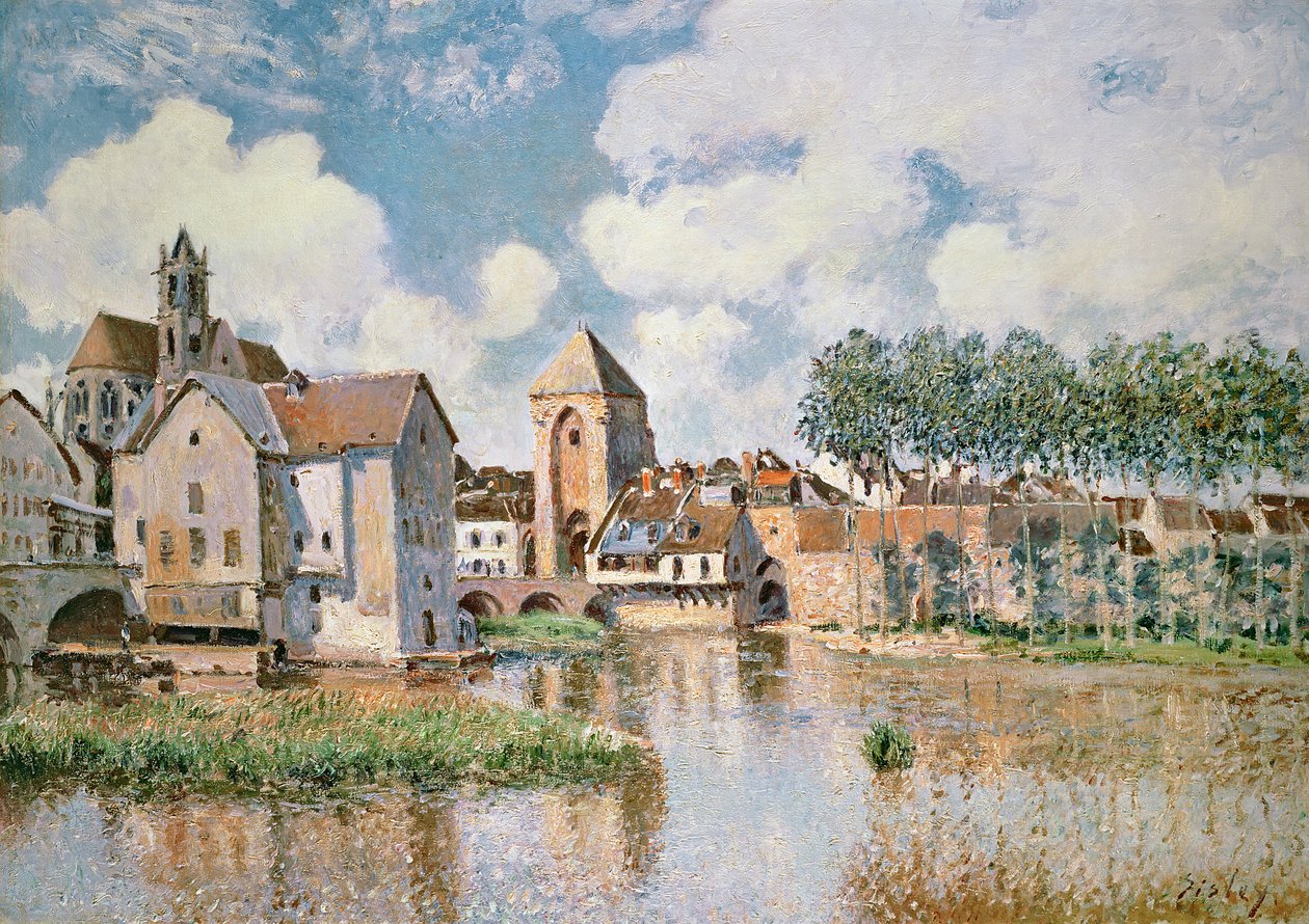 Moret-sur-Loing, Porte de Bourgogne, 1891 tekijältä Alfred Sisley