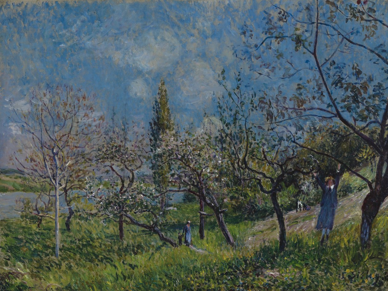 Puutarha keväällä tekijältä Alfred Sisley