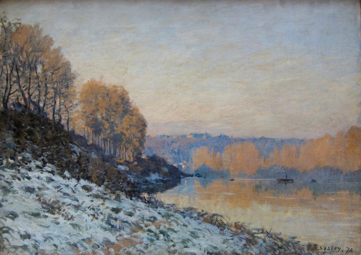 Port Marly, gelée blanche tekijältä Alfred Sisley