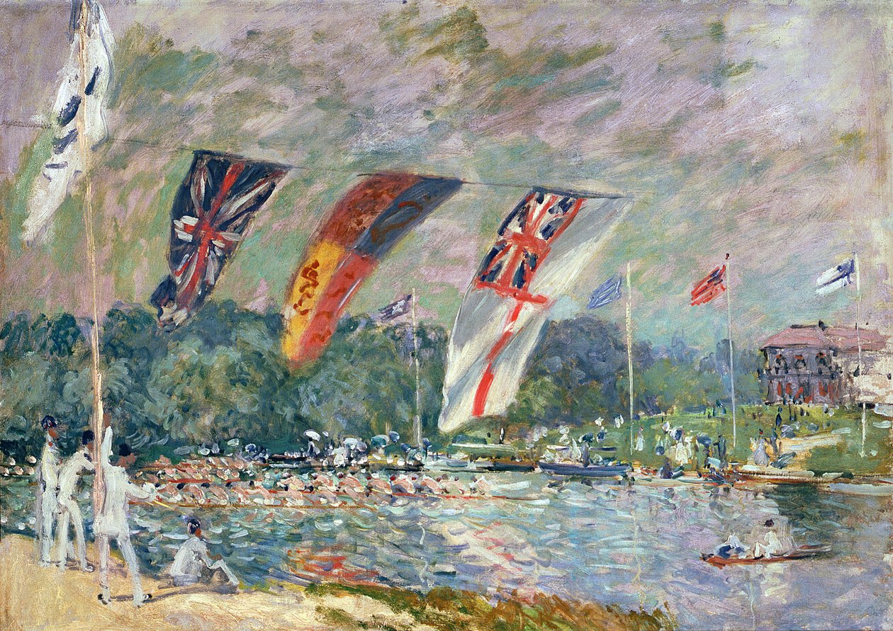 Regatta Moleseyssa, 1874 (katso myös 144130) tekijältä Alfred Sisley