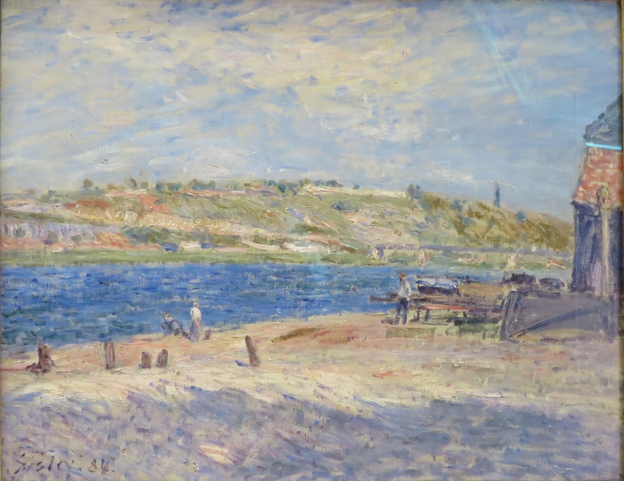 Joen ranta Saint-Mammèsissa tekijältä Alfred Sisley