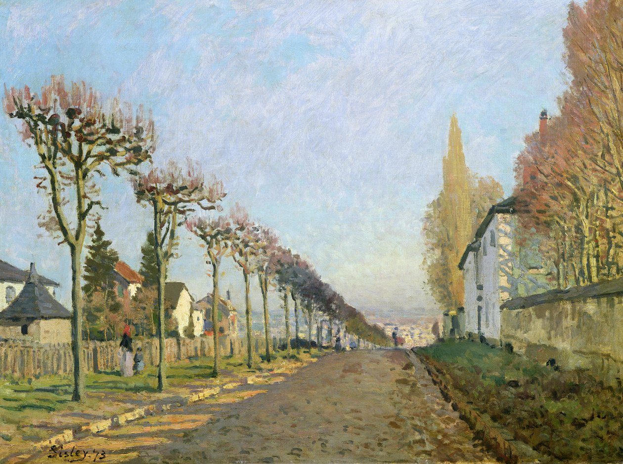 Rue de la Machine, Louveciennes, 1873 tekijältä Alfred Sisley