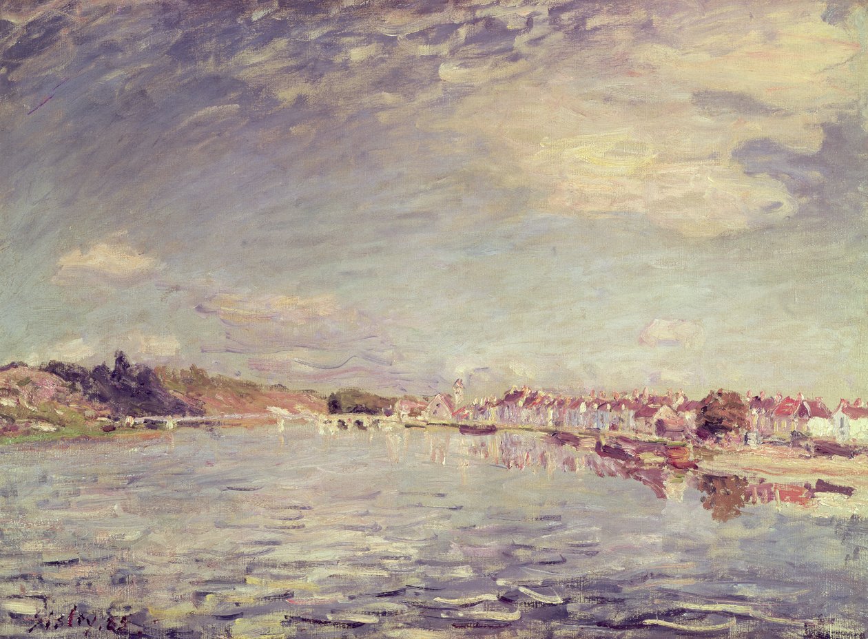 Saint-Mammes, 1885 tekijältä Alfred Sisley