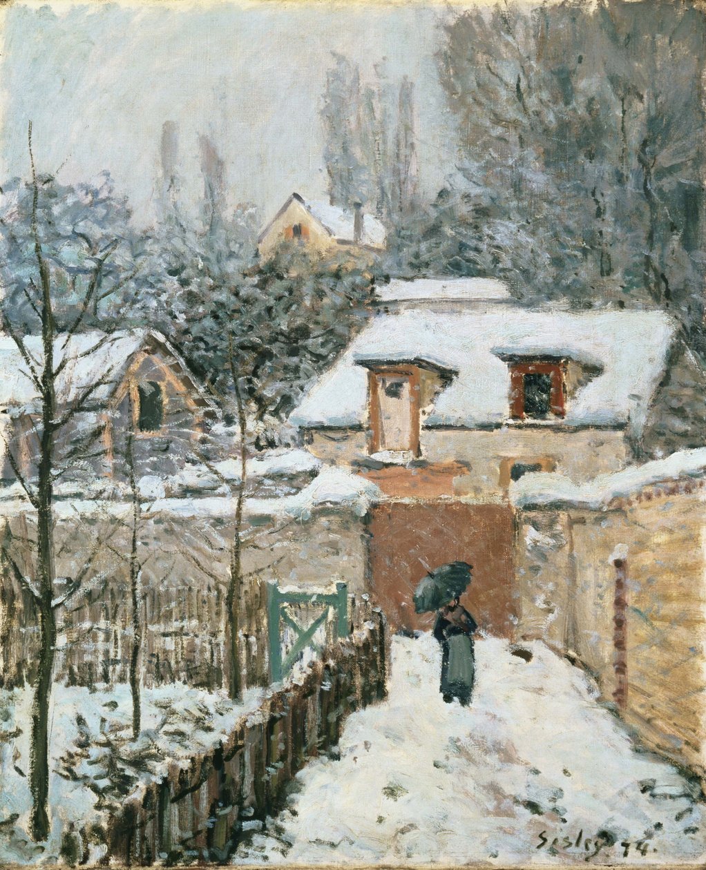 Lunta Louveciennesissa tekijältä Alfred Sisley