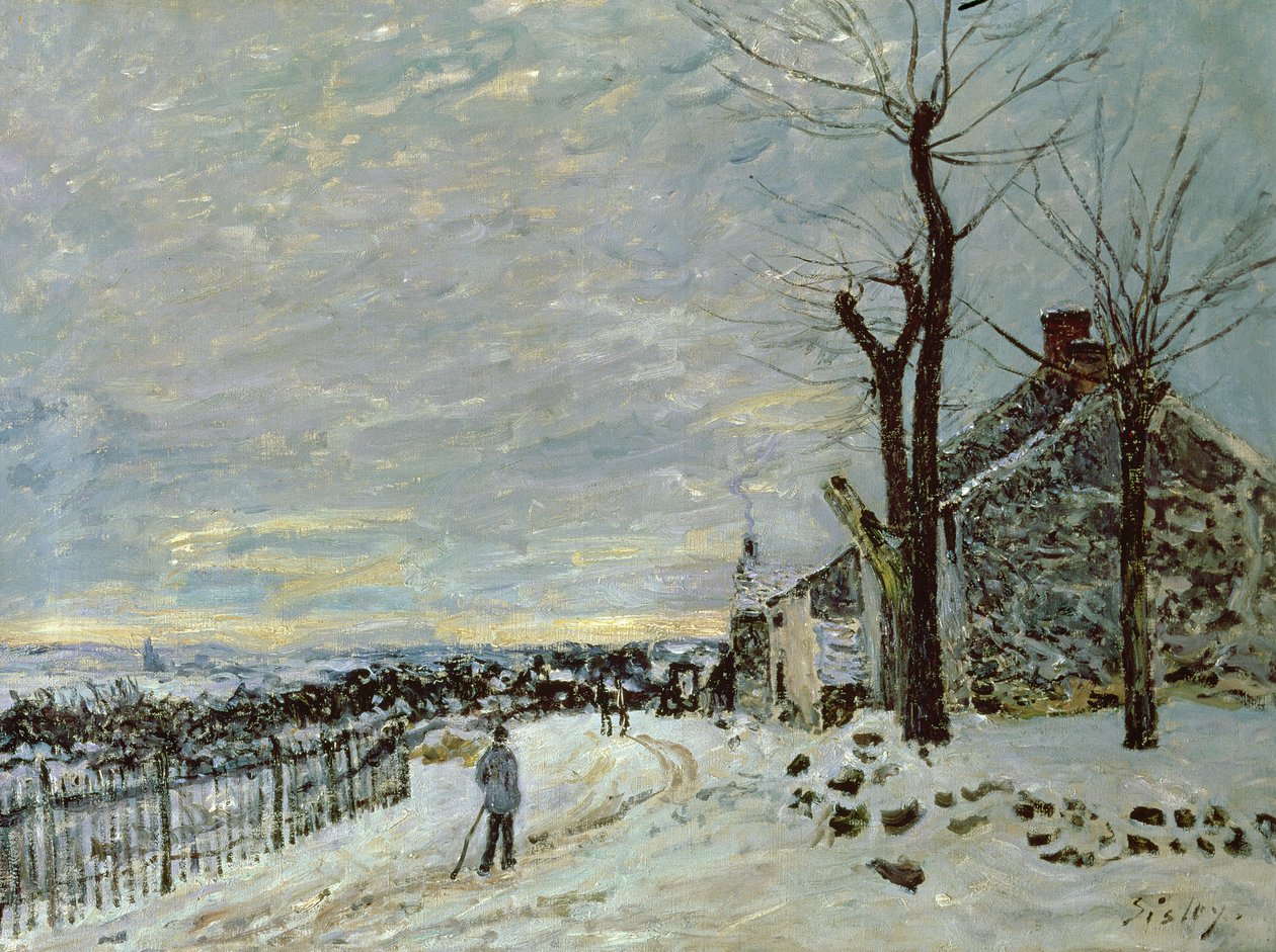 Lunta Veneux-Nadonissa, noin 1880 tekijältä Alfred Sisley
