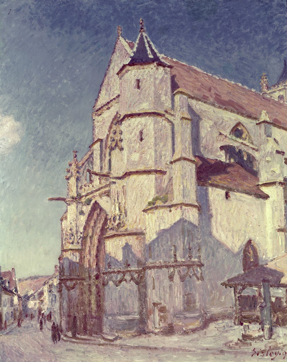Moretin kirkko, 1894 tekijältä Alfred Sisley
