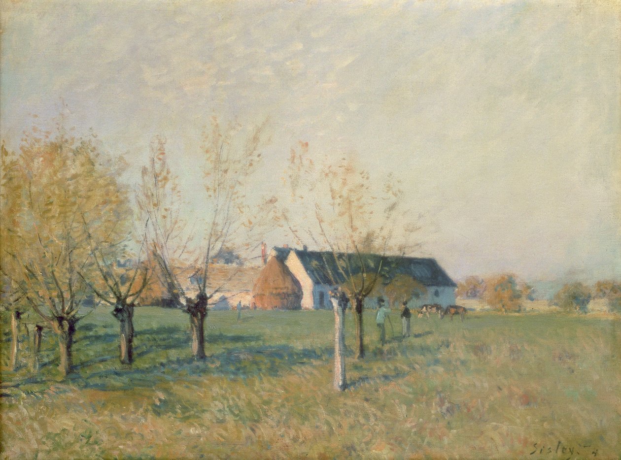Maatila, 1874 tekijältä Alfred Sisley