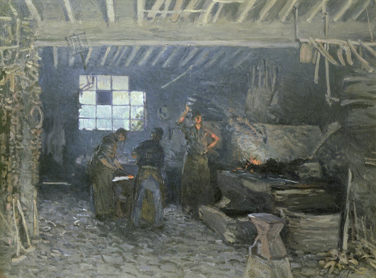 Takomo Marly-le-Roissa Yvelinesissä, 1875 tekijältä Alfred Sisley