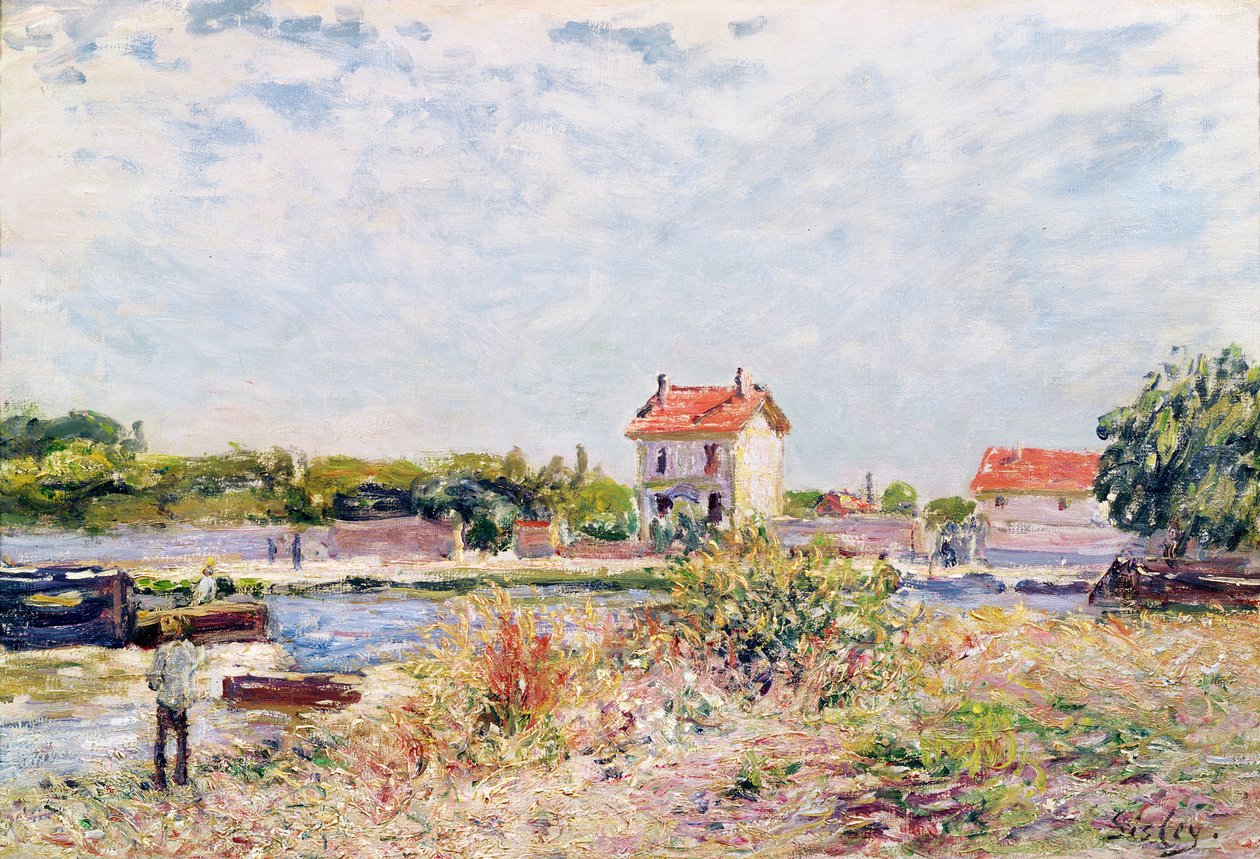 Loing Saint-Mammesissa, 1885 tekijältä Alfred Sisley