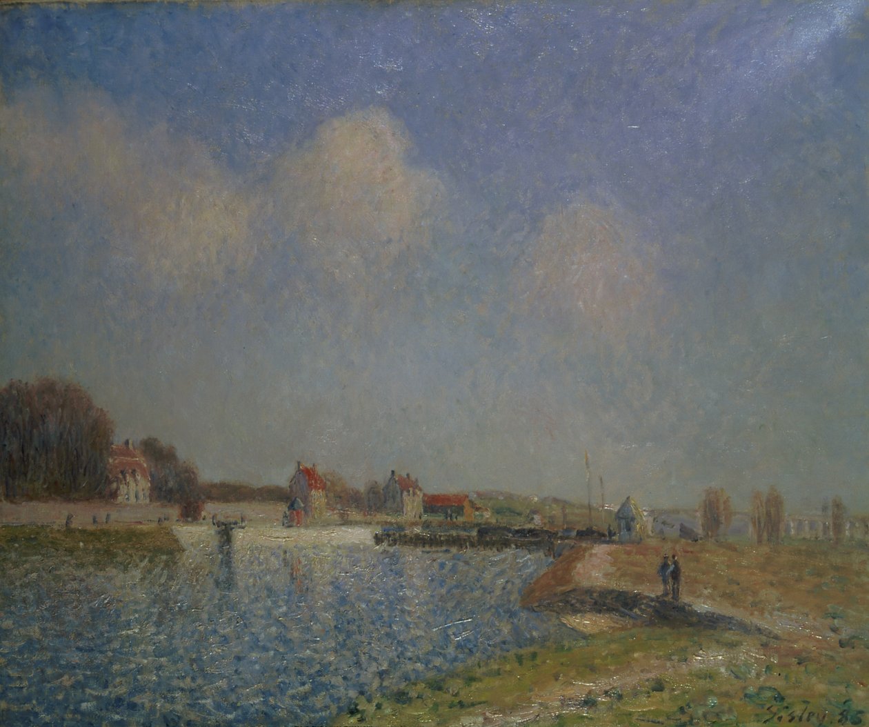 Loing Saint-Mammesissa, 1885 tekijältä Alfred Sisley