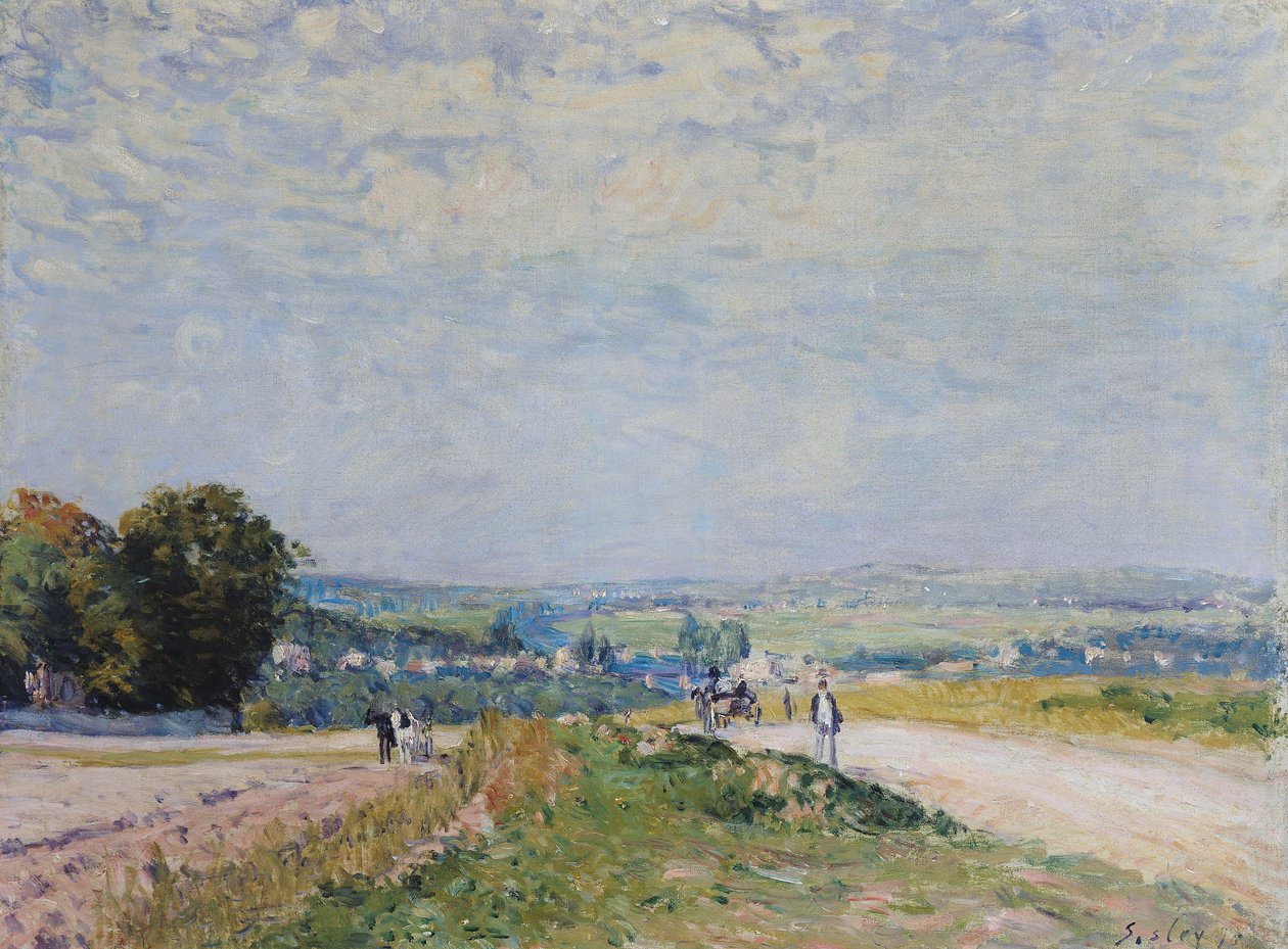 Tie Montbuissoniin Louveciennesissä, 1875 tekijältä Alfred Sisley