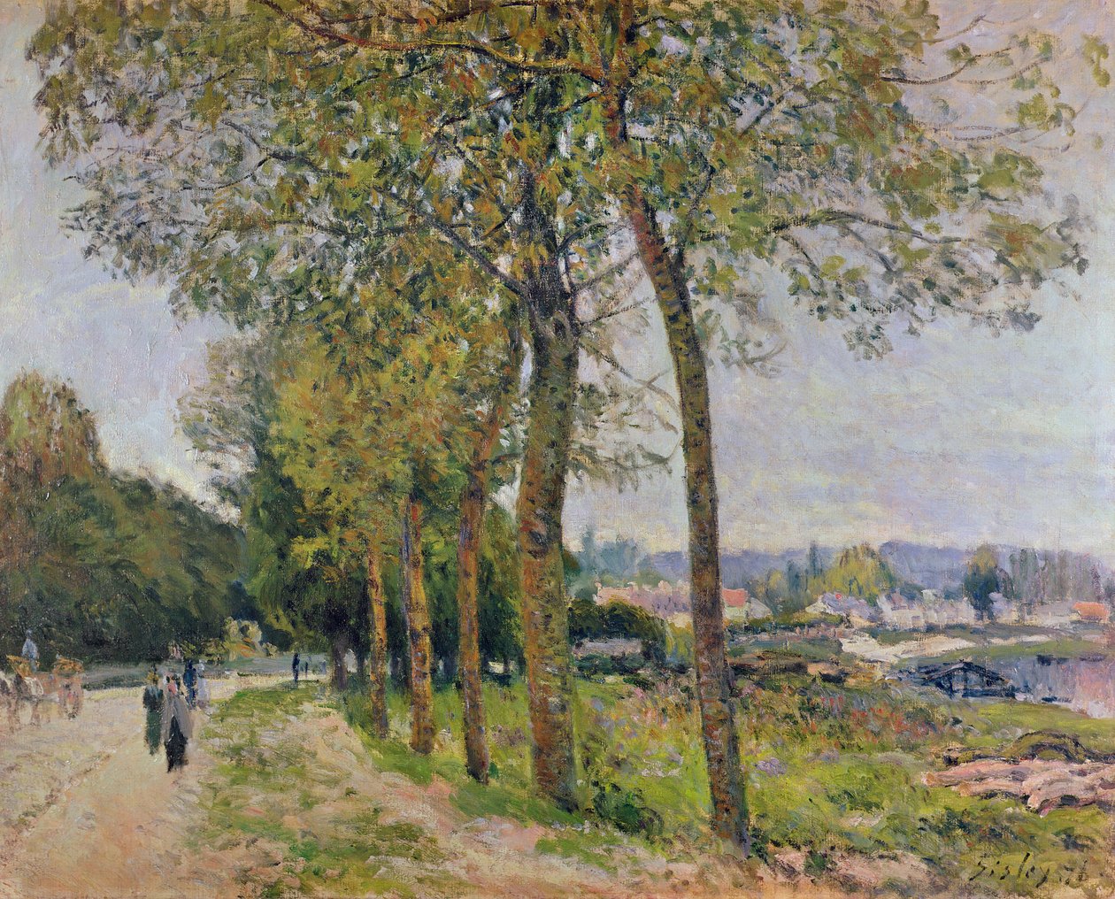 Seine Marlyssa, 1876 tekijältä Alfred Sisley