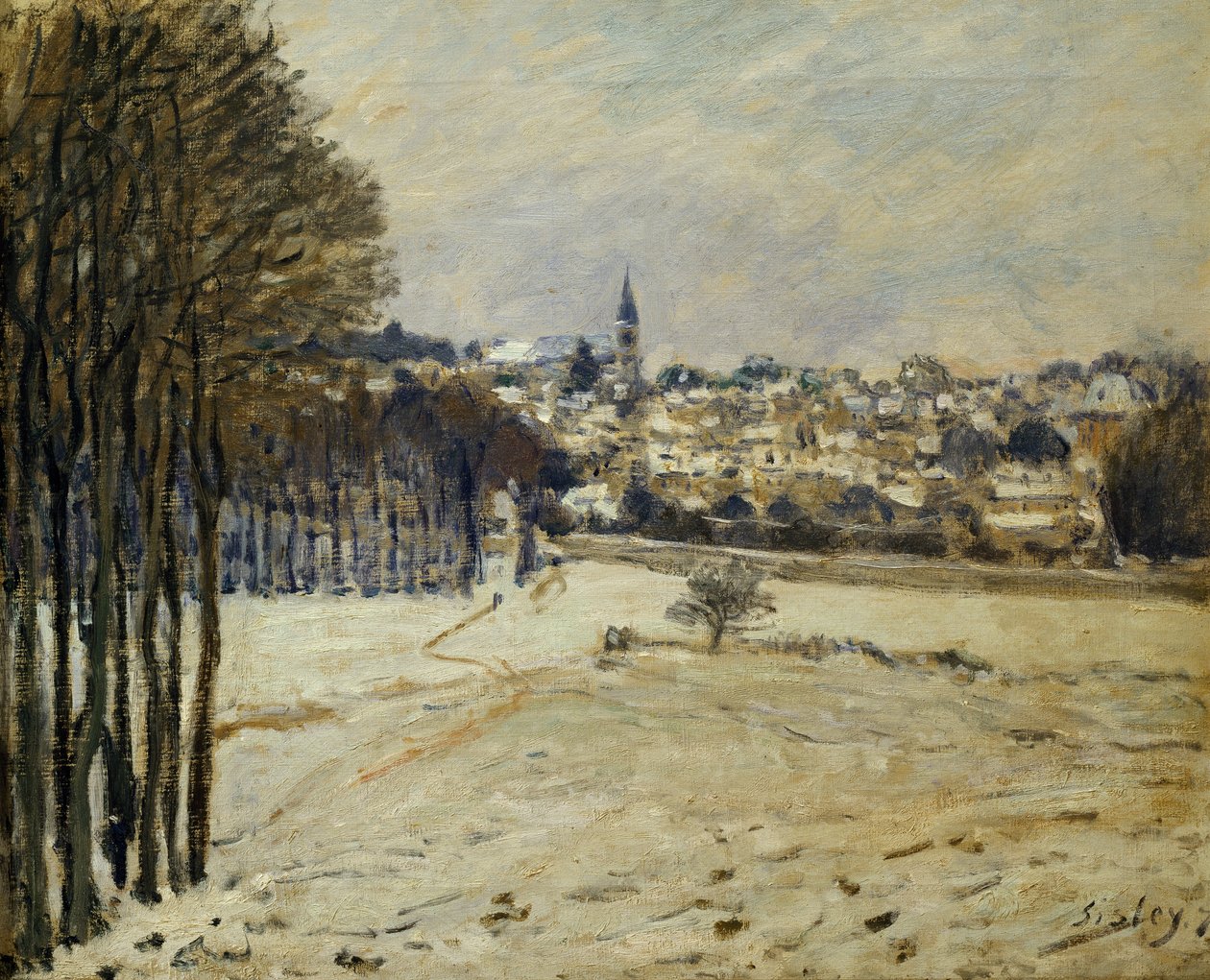 Lumi Marly-le-Roissa, 1875 tekijältä Alfred Sisley