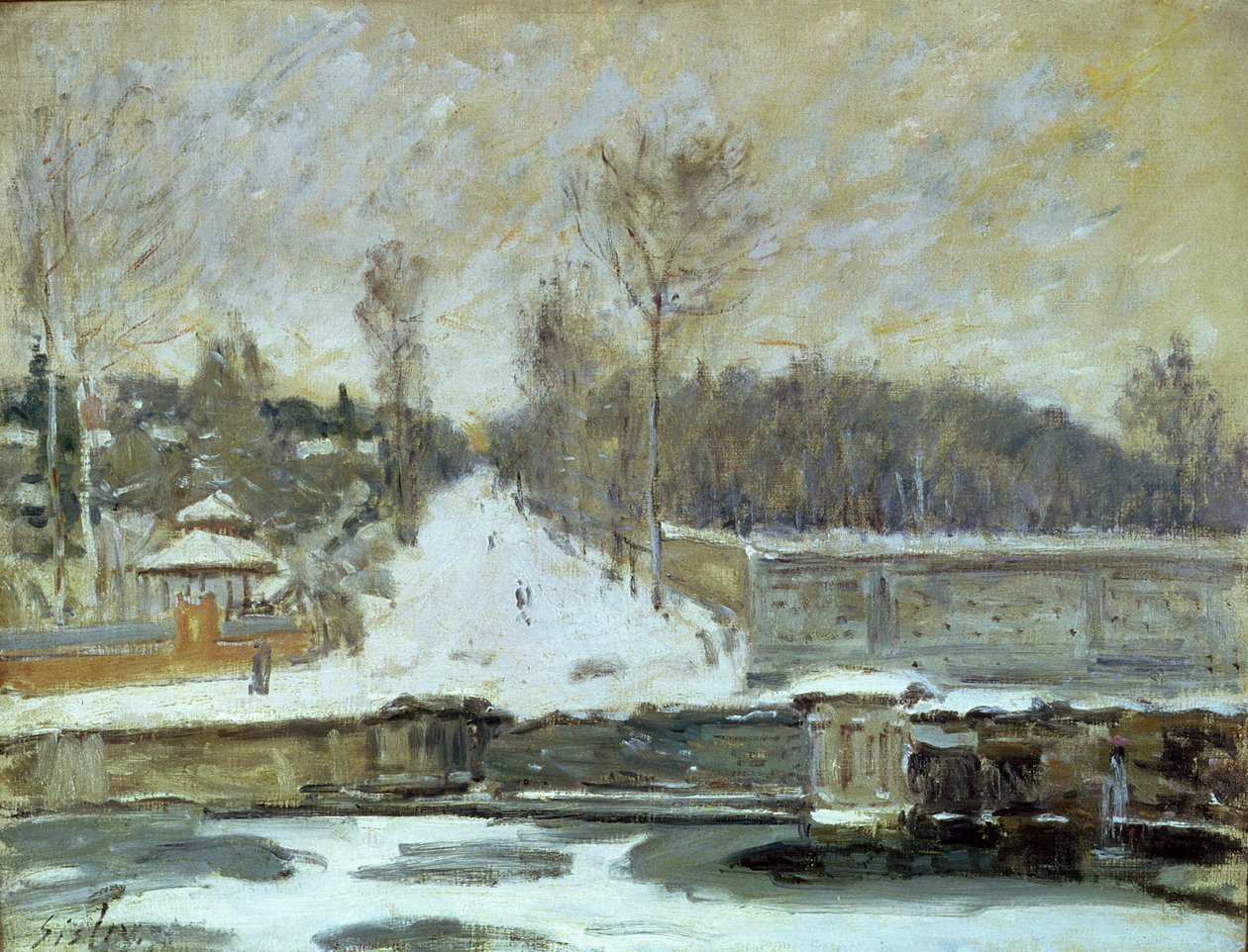 Marly-le-Roin juomapaikka, 1875 tekijältä Alfred Sisley