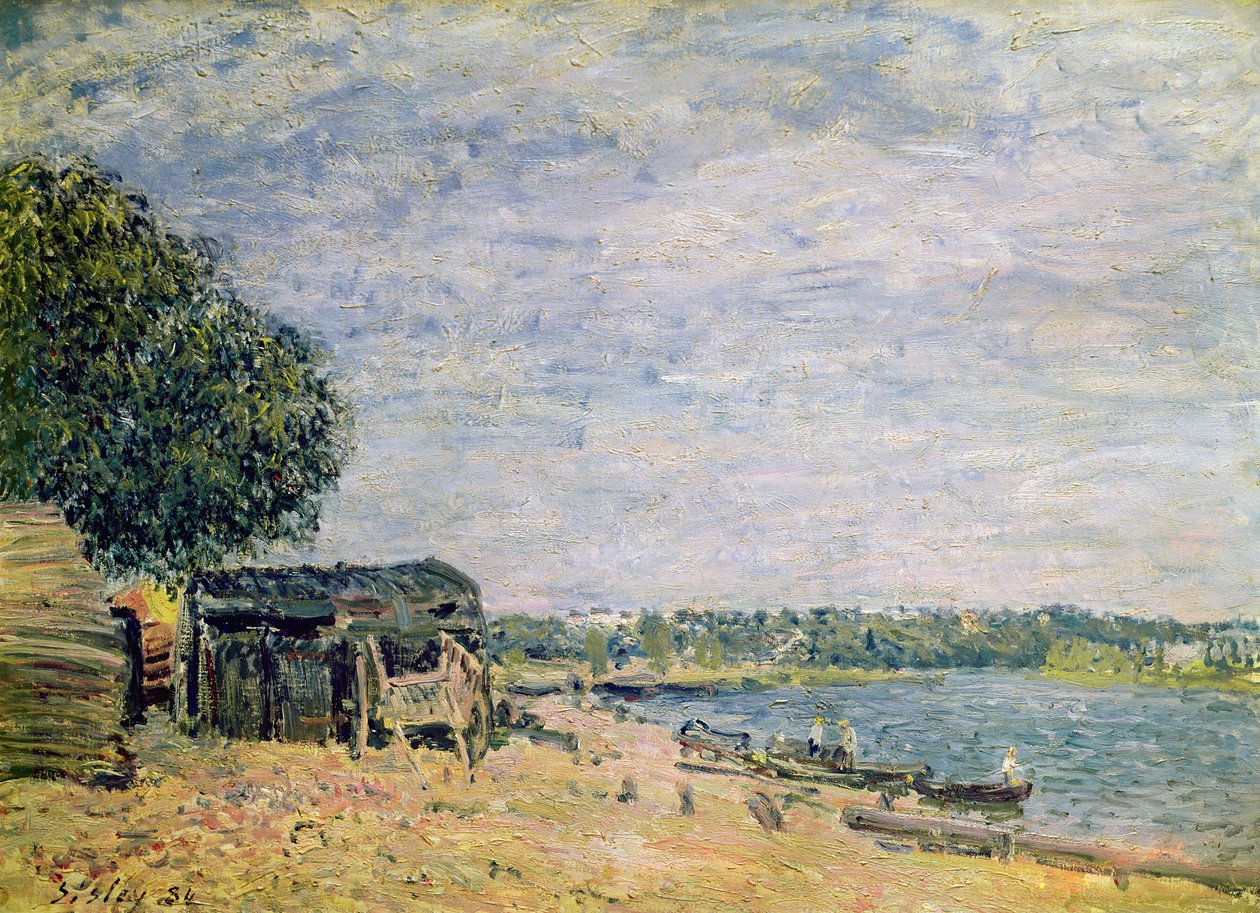 Saint-Mammesin maisema, 1884 tekijältä Alfred Sisley