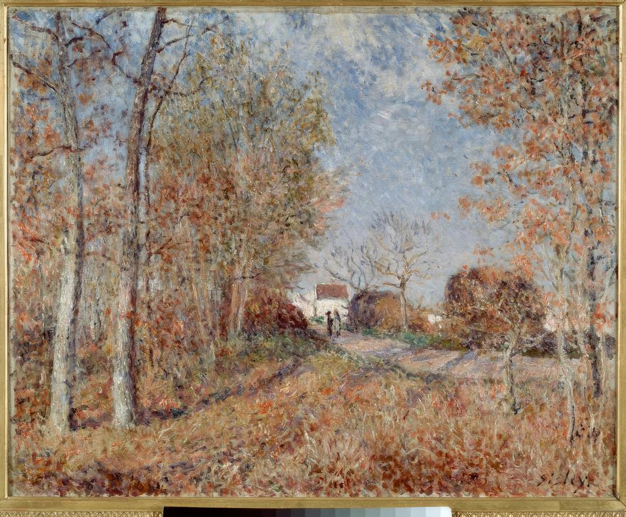 Sablonsin metsän kulma, joka tunnetaan nimellä The Road at the Edge of the Wood (Tie metsän reunalla). tekijältä Alfred Sisley