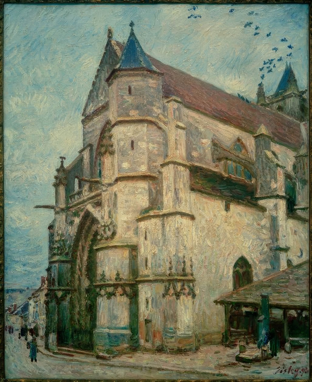 Une vieille église, laprès-midi tekijältä Alfred Sisley