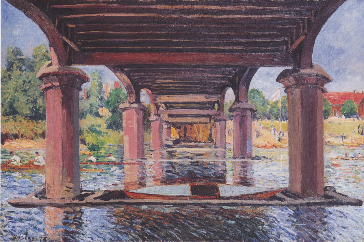 Hampton Courtin sillan alla tekijältä Alfred Sisley