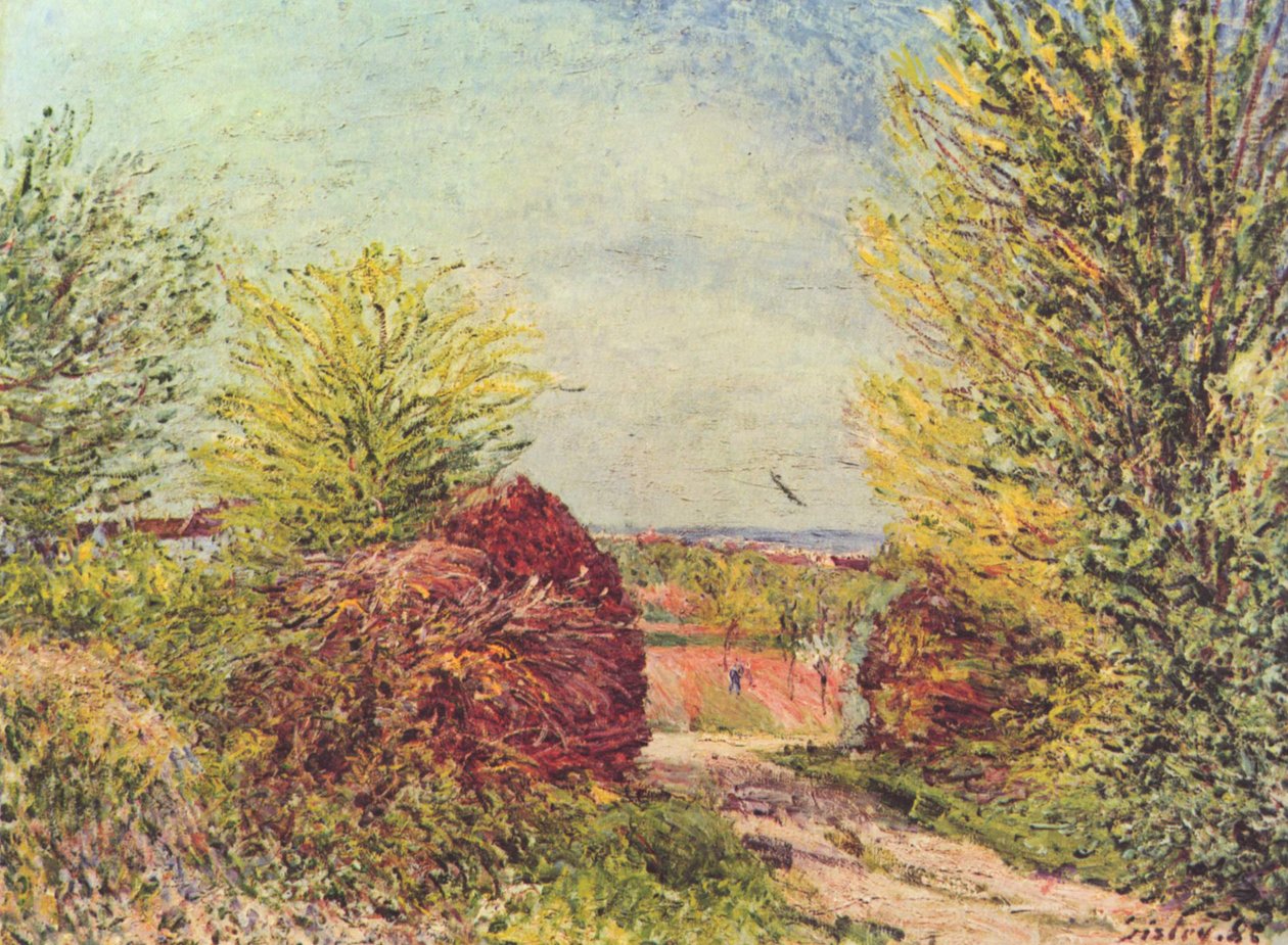 Weg Veneux-Nadon im Frühlingissä tekijältä Alfred Sisley