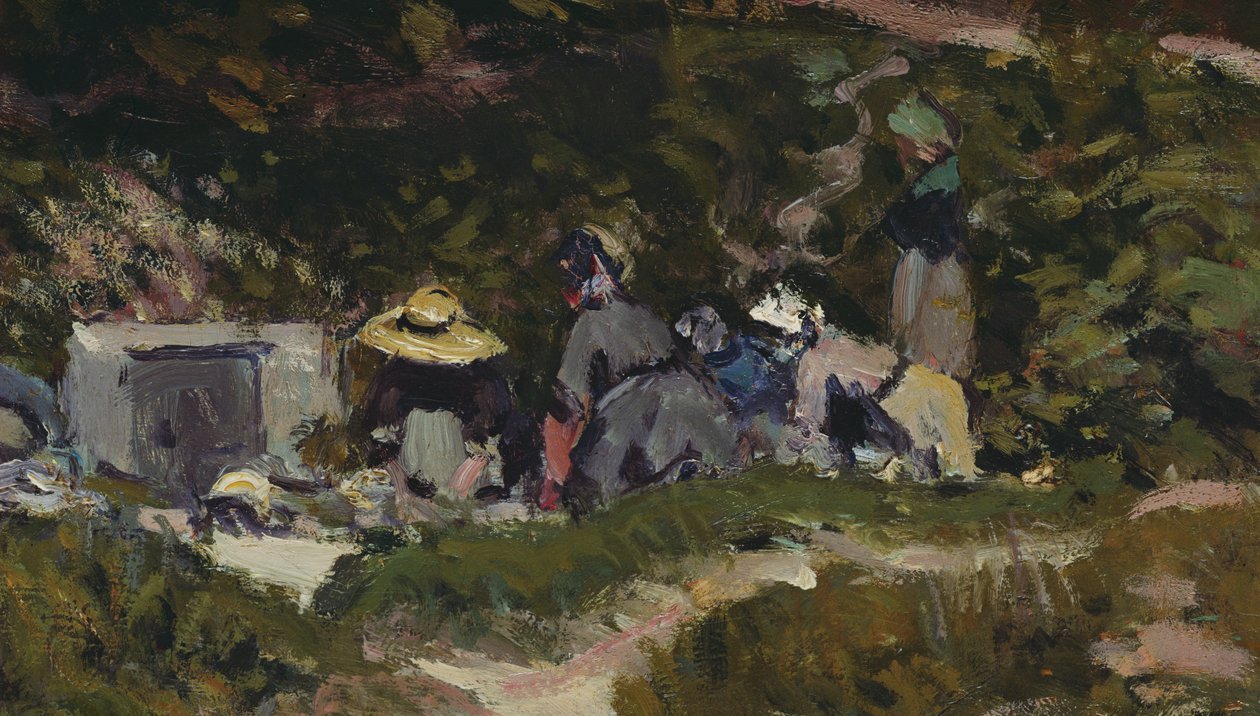 Naisten pesu öljy kankaalle yksityiskohta 340101 tekijältä Alfred Sisley