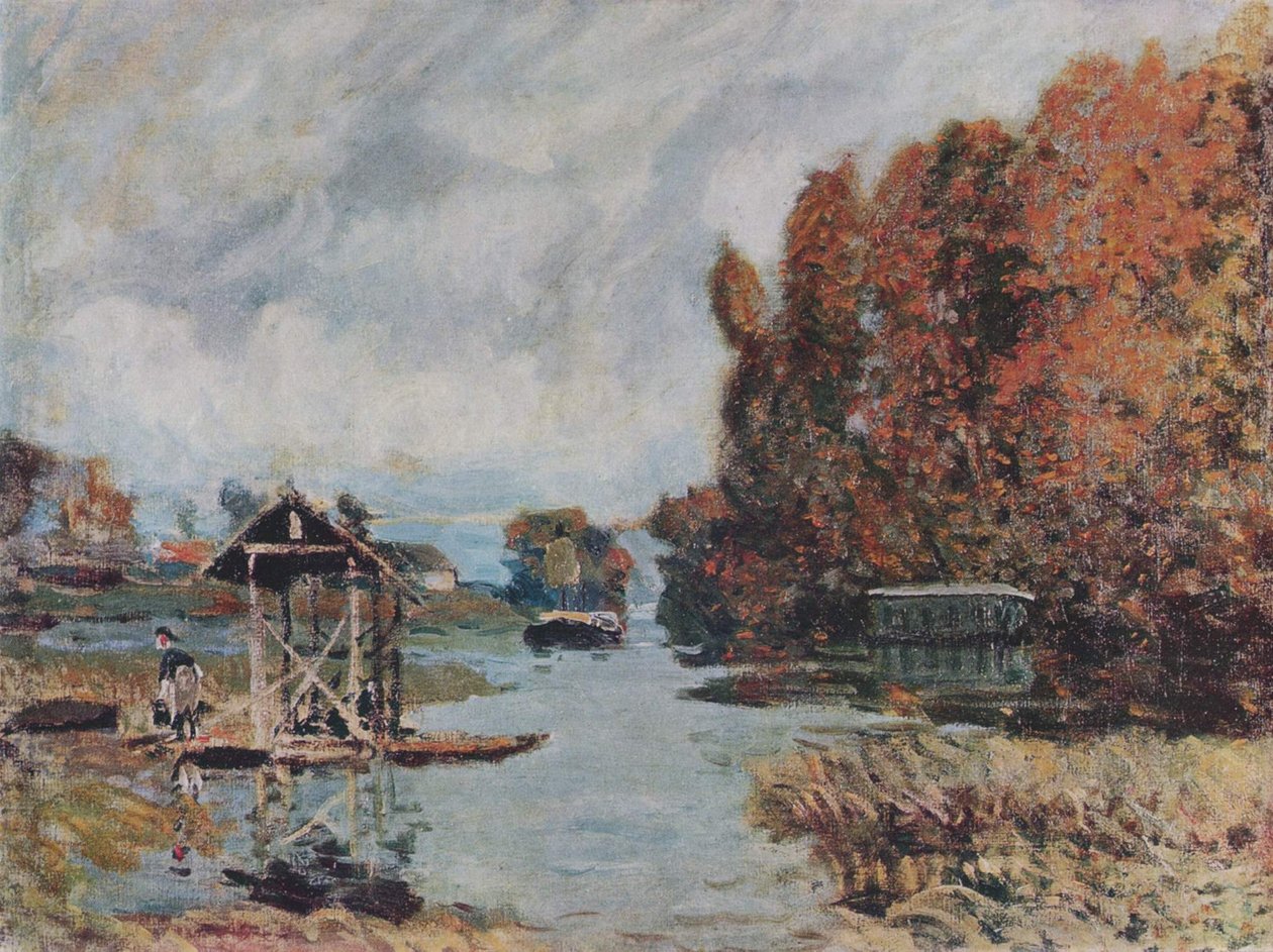 Wäscherinnen von Bougival tekijältä Alfred Sisley