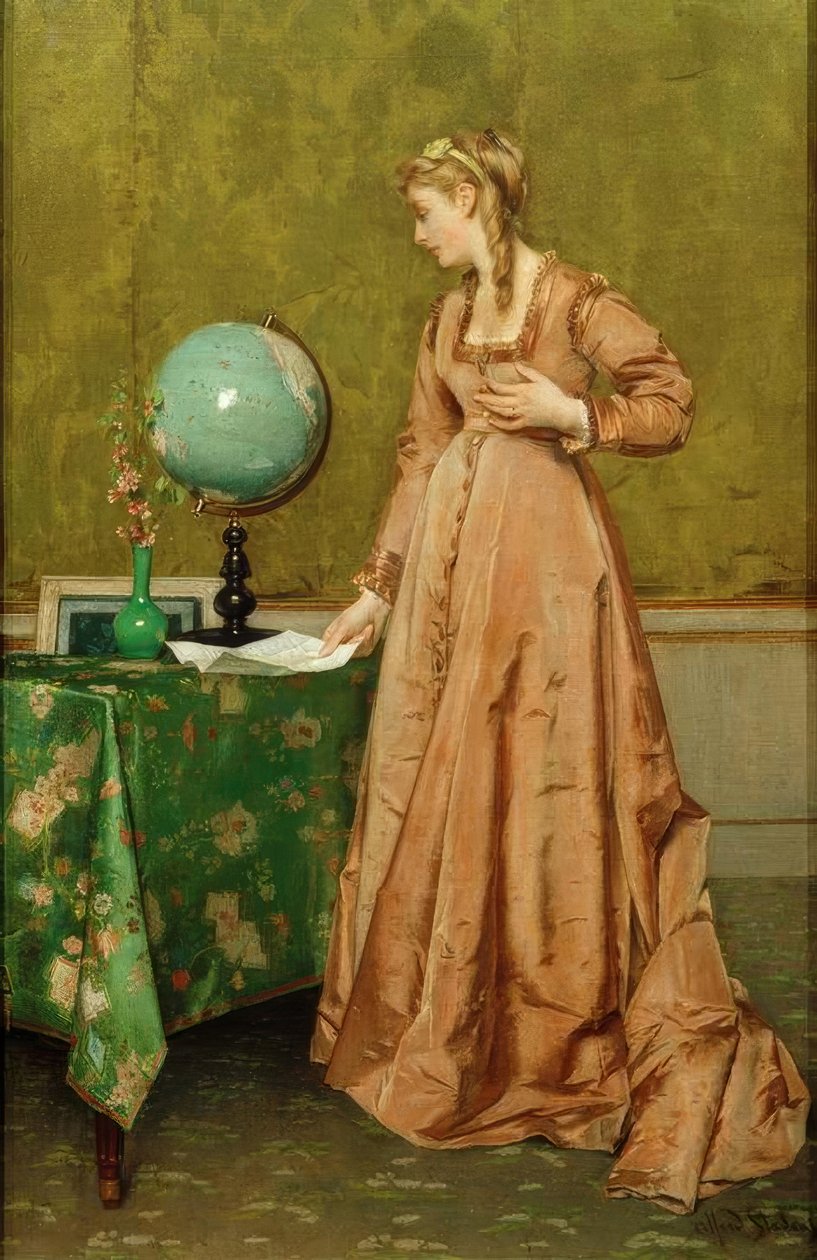 A.Stevens, Der Globus tai Nachrichten aus der Ferne tekijältä Alfred Emile Stevens