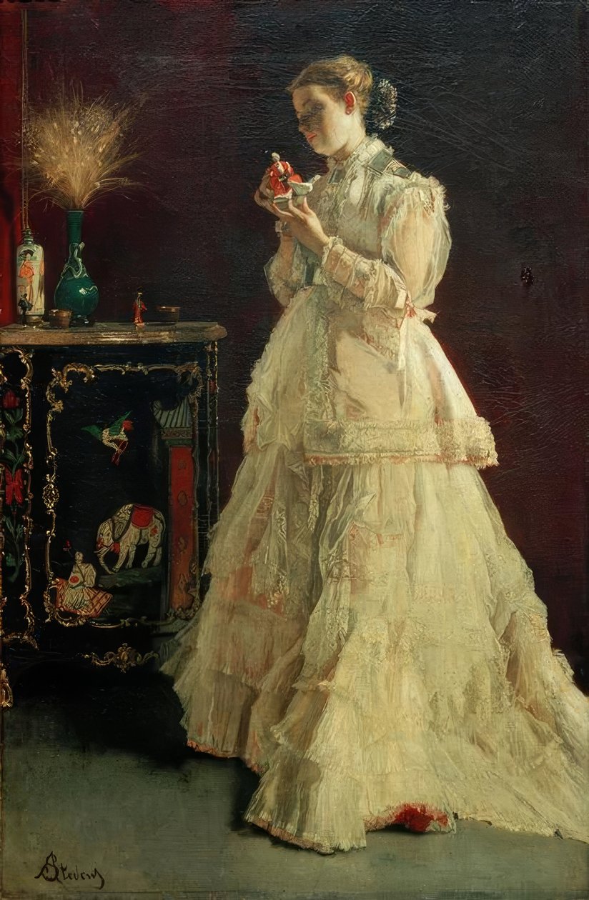 A.Stevens, Die Dame Rosassa tekijältä Alfred Emile Stevens